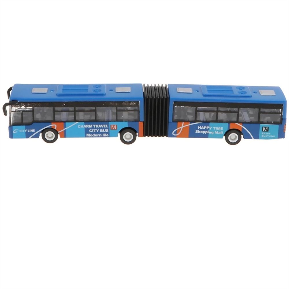 Toy Vehicles Vehicle Set Pull Back and Go Diecast Bus Toy Pull Back Toys Articulated Bus Bus Model