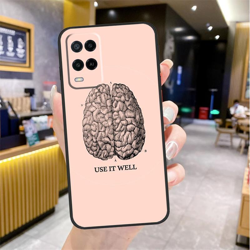 Medical Human Organs Brain Case For Oppo A80 A40 A60 A18 A38 A58 A78 A98 A96 A76 A16 A94 A74 A54 A15 A17 A57 A77 A5 Pro