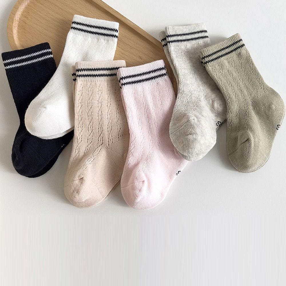 Solid Color Stockings Breathable Short Socks Fashion Mesh Socks  for Children