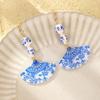 Nowe Kolczyki wiszące z akrylowym wisiorkiem w stylu chińskim Biżuteria Akcesoria Kolczyki wiszące Kobiety