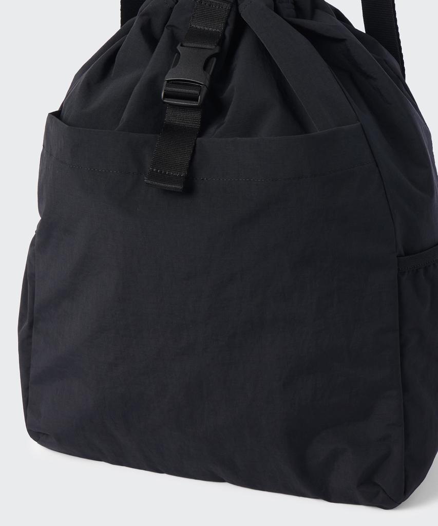 Musinsa Standard Ripstop One Buckle Drawstring Backpack [Black]