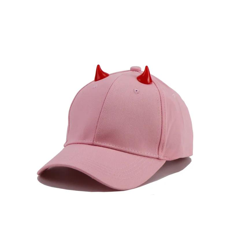 New Unisex Halloween Devil Baseball Hats Men's Funny Personality Snapback Dad Hat for Women Hip Hop Sunscreen tusks Horns Cap