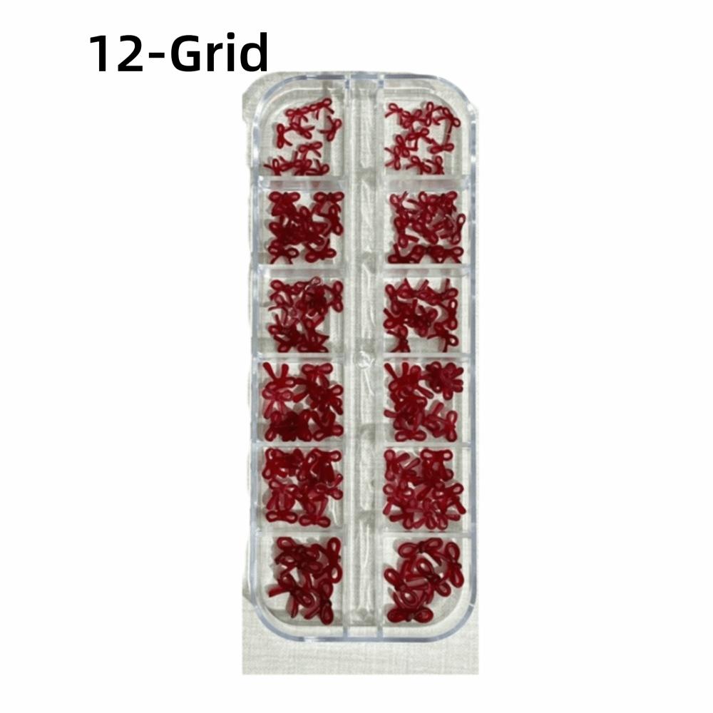 Wine Red Nail Accessories 3D Bowknot Bow Nail Accessories Nail Art Decorations Princess Series