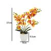 Multi-Bloom Simulated Butterfly Orchid White Flower Pot Faux Flowers Artificial Faux Plants DIY Plastic Fake Flower Home Decor