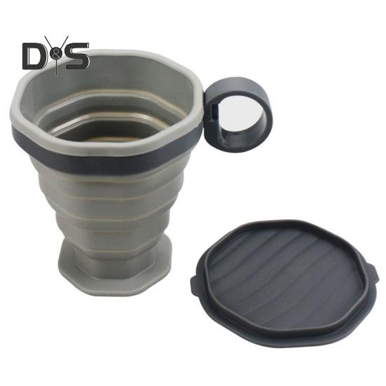 Hopfällbar Resemugg Silikon Bärbar Kaffekopp för Varma Och Kalla Drycker Återanvändbar To-Go Ficka Storlek Kaffetumbler