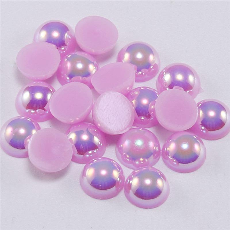 Beads Flat Scrapbook DIY Clothing Accessories Jewelry Imitation Pearl Back Cabo Nail Art Half Round