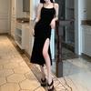 Suspender Hip Dress Spice Girl Summer New Sexy Tight Backless Split Long Dress Stepmom Skirt Girl
