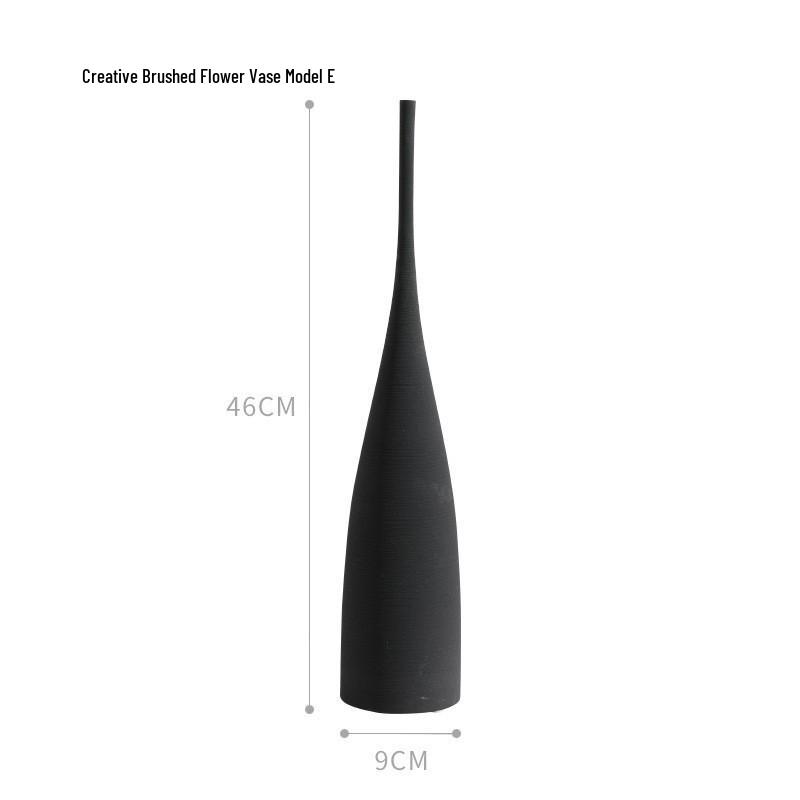 Ваза из белой керамики в стиле Ваби-Саби для композиций из сухоцветов - Домашний декор