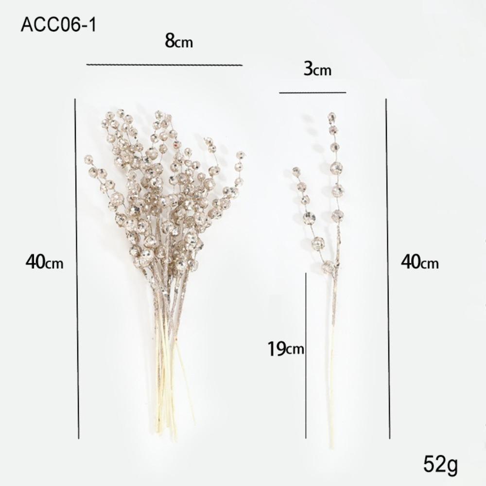 10 ST 40CM Julglittergrenar Paljetter Plast Julbärsstjälk Handgjord DIY Simulerad