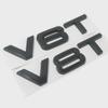 Car Styling 3D Metal V6T V8T V6 V8 T Fender Side Body Emblem Tail Trunk Fender Badge Sticker For A4 A3 A5 A6 A1 Q3 Q5 Q7