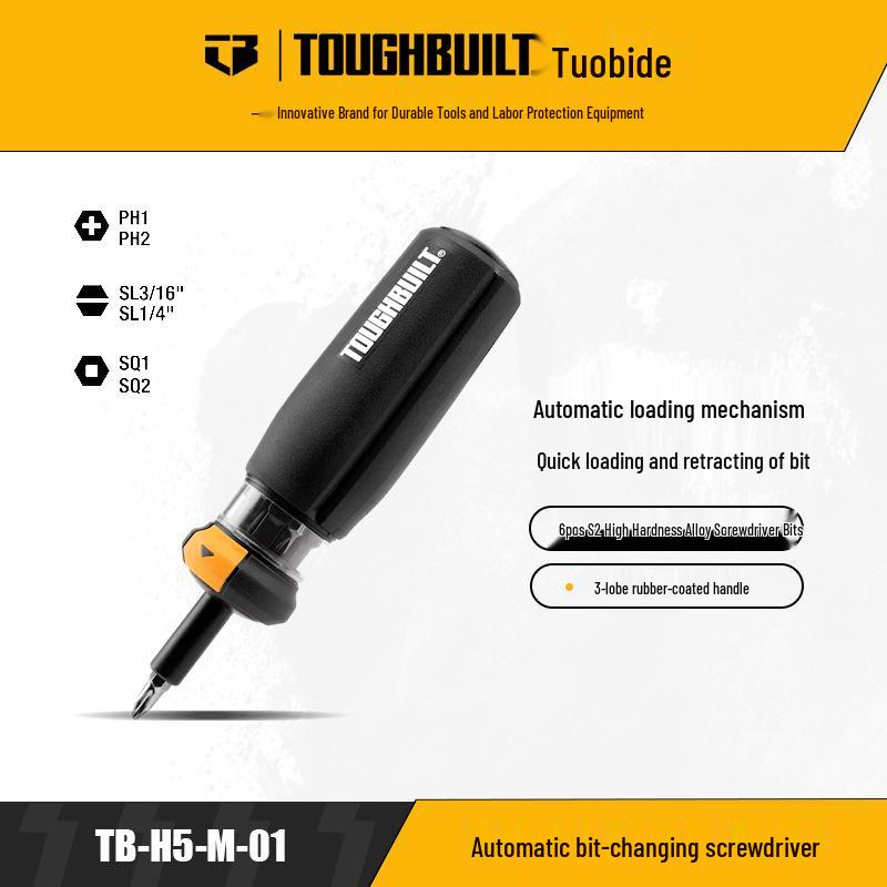 TOUGHBILT Quick-Magazine Automatic Screwdriver with 6