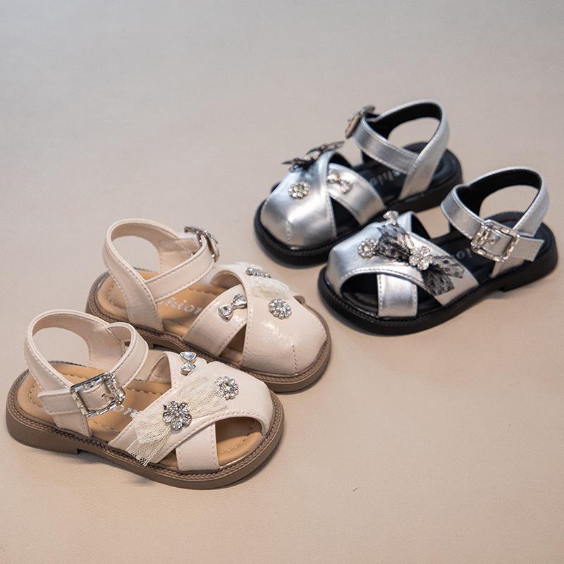 2026 Summer Trendy Girls' Princess Soft Sole Sandals - Closed Toe Casual Baby Shoes