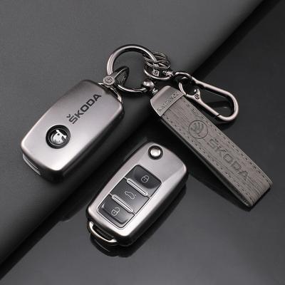 CGT1 Car Flip Remote Key Fob Case Cover Protector Shell Bag For Octavia A5 A7 Fabia Superb Kodiaq Karoq Keychain Accessories