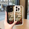 Phone case: 2D flat, suitable for iPhone 18 17 16 15 14 13 Pro protective case, white ghost, perfect Christmas and Halloween holiday gift