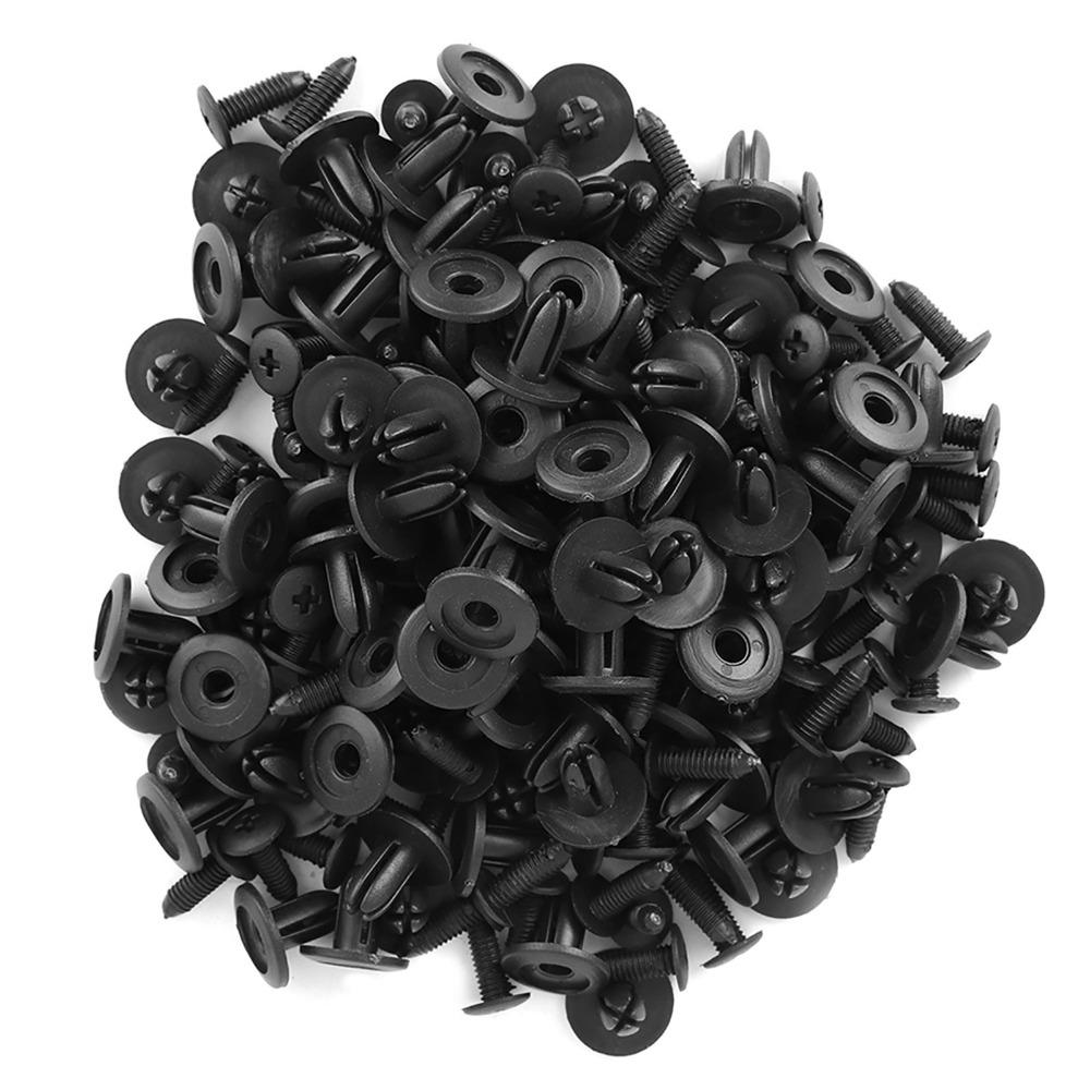 100PCS 6mm Car Plastic Rivets Plastic Fender Retainers Durable Push Pin Clips Trim Part Mount