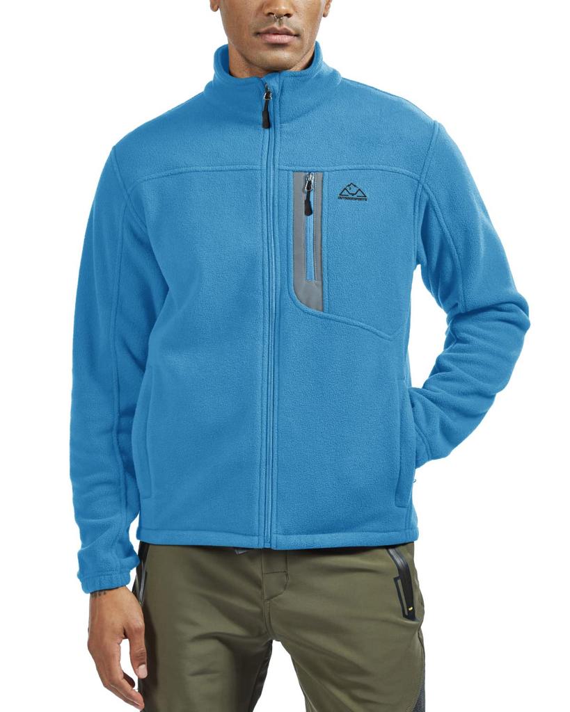 Gopuune Fleece Golf Outdoor Softshell High Winter Light Size Men's Jacket, Wear, Jacket, Jacket, Mountaineering, Full-Zip Coat, Warm, Lightweight,