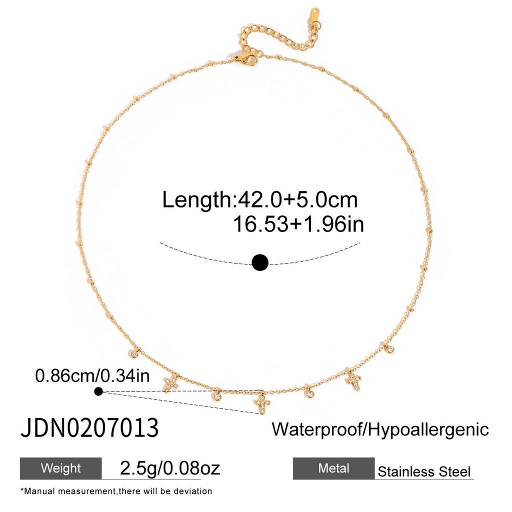 Youthway Iced Out Crystal Star Heart Cross Pendant Necklace For Women 18K Gold Plated Stainless Steel Necklace Fashion Jewelry