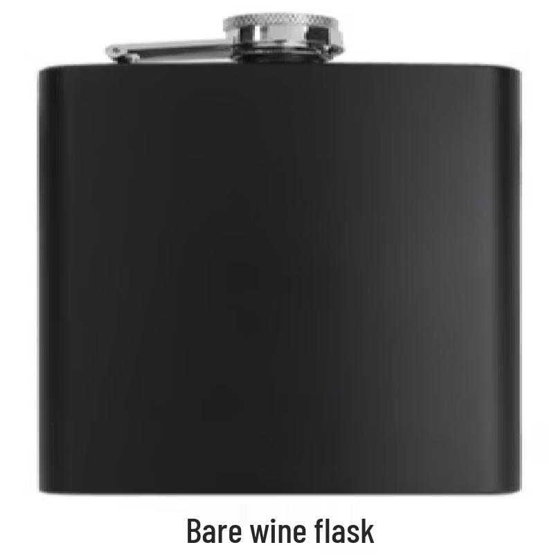 Shangqi Black Portable Outdoor Plastic Hip Flask Set
