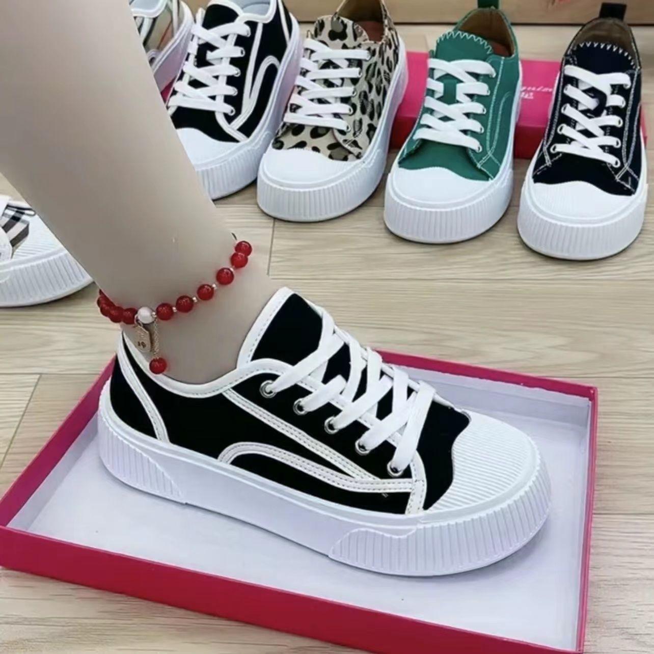 

Туфли в форме печенья, женские, весенние, универсальные, красивые, модные, верхняя одежда, кроссовки, повседневные, студенческие, парусиновые туфли 35 чёрный