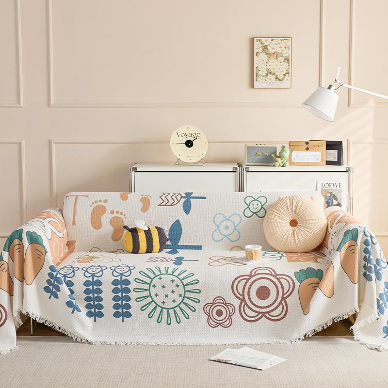 Prosop drăguț de canapea cu iepuraș, prosop din pânză pentru husă de canapea, husă de canapea leneșă, anti zgârieturi de pisici all inclusive, pernă universală de canapea pentru toate anotimpurile