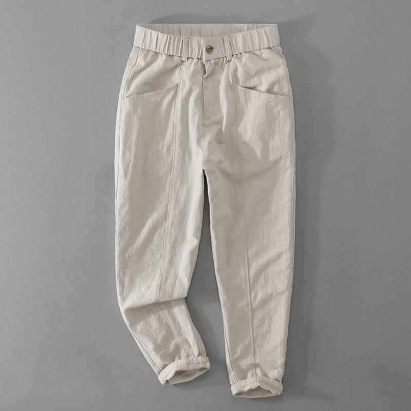 Men's Spring and Summer Versatile Casual Linen Pants - Breathable, Loose-Fit Trousers