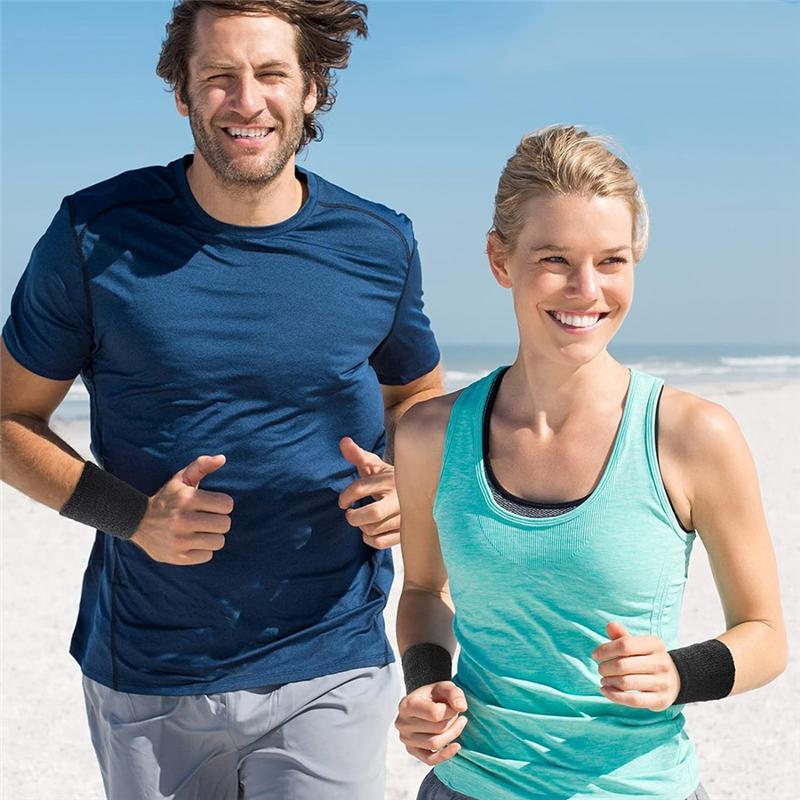 A23I-1 Pairs Wrist Sweatband Sports Wristband Sweatband Wrist Sweat Band/Brace Elastic Wristband For Men Women Tennis Durable Ye