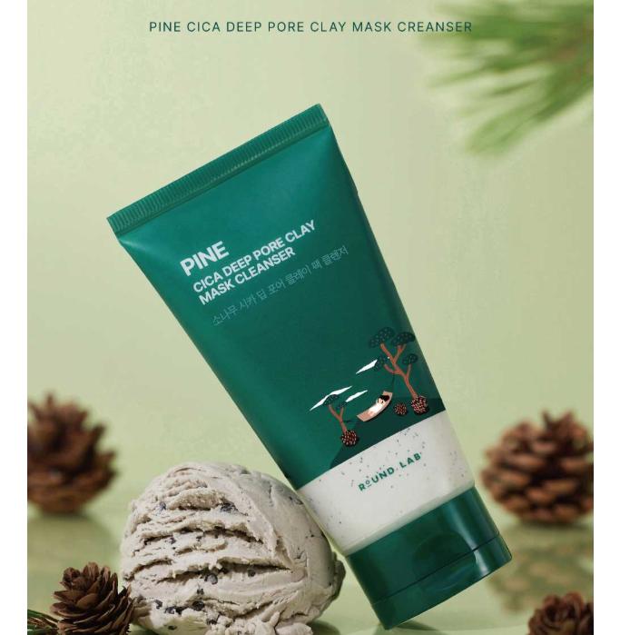 Round Lab Pine Cica Deep Pore Clay Pack Cleanser 150ml – Deep Cleansing & Soothing Pore Care