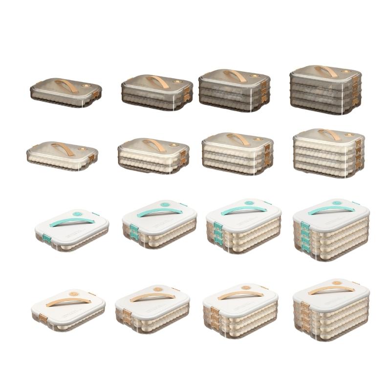 Stackable Dumpling Storage Box with Lid Food Preservation Crisper Container Case