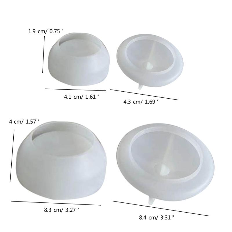 Jewelry Storage Box Silicone Molds DIY Round Shape Box with Lid Box Resins Moulds Jewellery Container Castings Molds