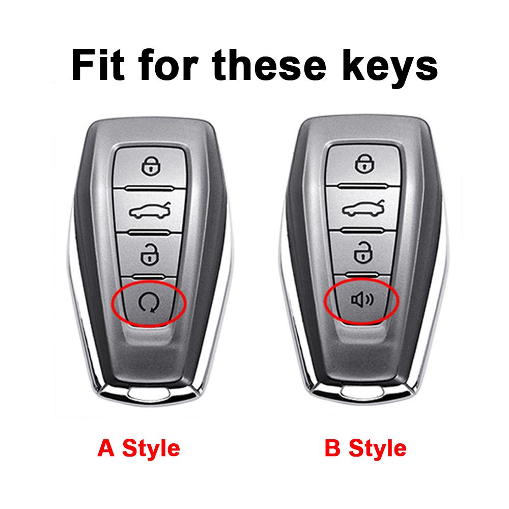 TPU Leder Auto Smart Schlüssel Etui Hülle für Geely Emgrand Global Hawk GX7 Coolray X6 X7 Shell Fob Halter Schutz Zubehör