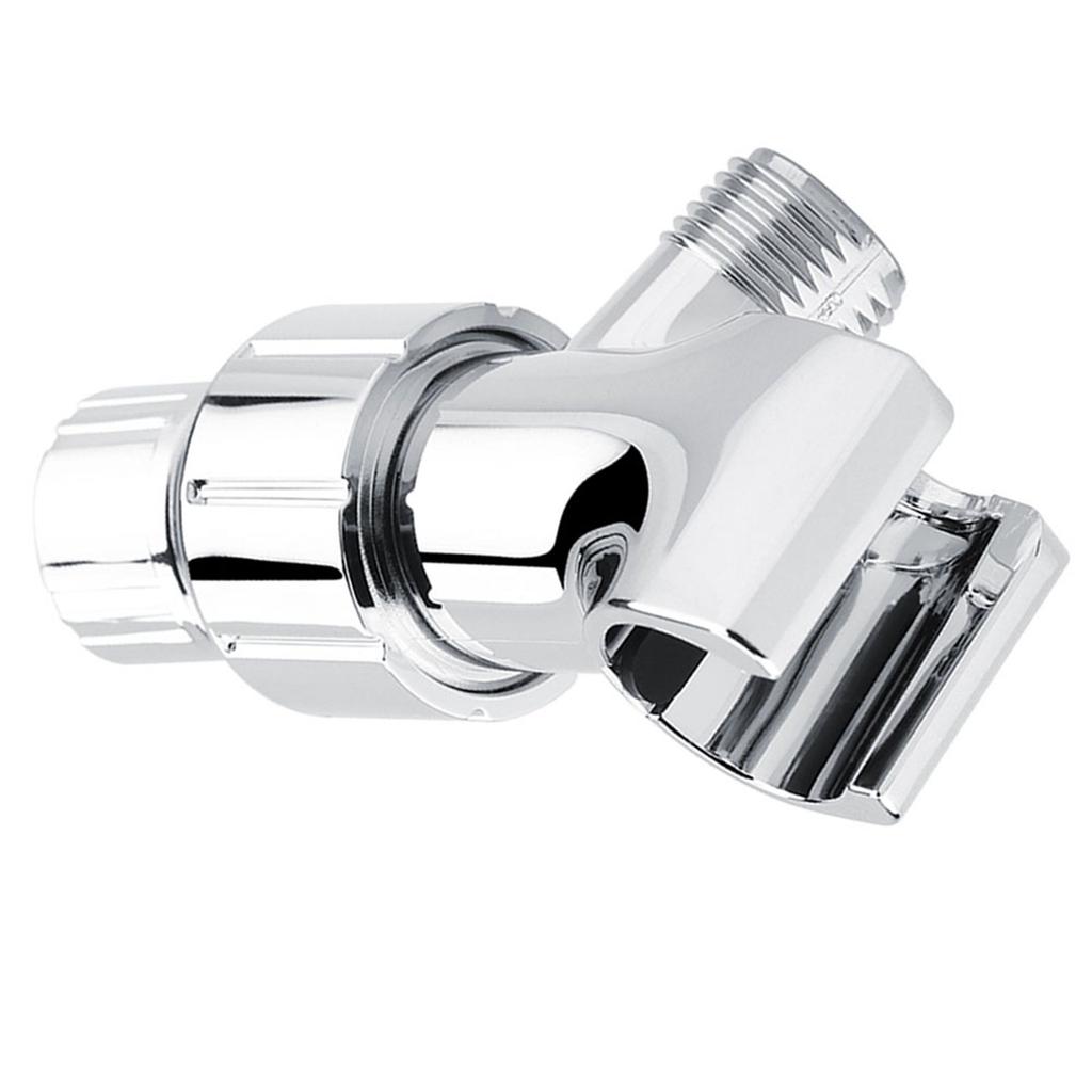 Chrome Plating 3-Way Shower Head Diverter Shower Arm Mounted Bracket Bathroom Accessories