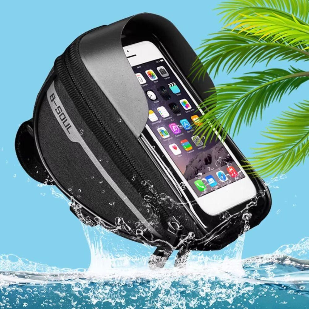 Waterproof MTB Tube Handlebar Bag 6.5 Inch Bicycle Handlebar Phone Bag Front Top Tube Bike Bag