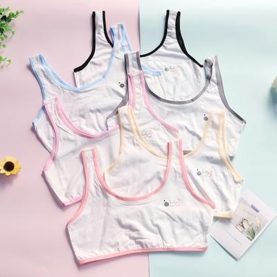 5Pc/lot Girl Cotton Underwear Puberty Teenage Student Brassiere Training Bra 8-16Years