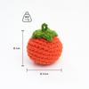 Woolen Hook Weaving Pendant Handmade Hook Weaving Persimmon Woolen Weaving Pendant Knitted Fruit Pendant