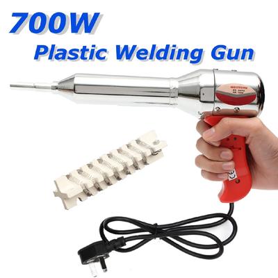 700W AC 220-240V Red Plastic Hot Air Welding Gun Temperature Heat 100-450 Degree with Ceramic Heater