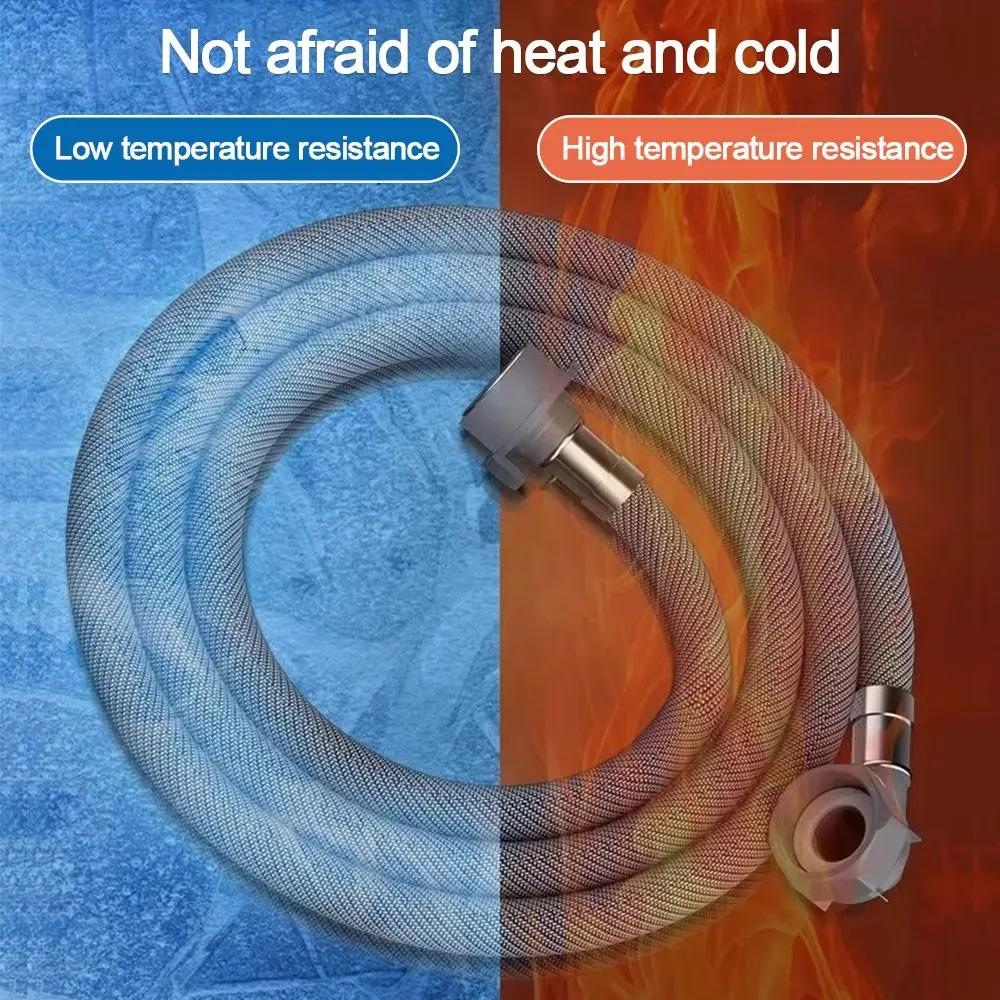 Washing Machine Inlet Hose Flexible Dishwasher Hose Extension Washer Corrugated Inlet Pipe Seal Washing Machine Hose