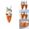 Cute Carrot Bunny Plush Toy Pendant For Bags And Keys, Soft Short Plush, 15cm Height