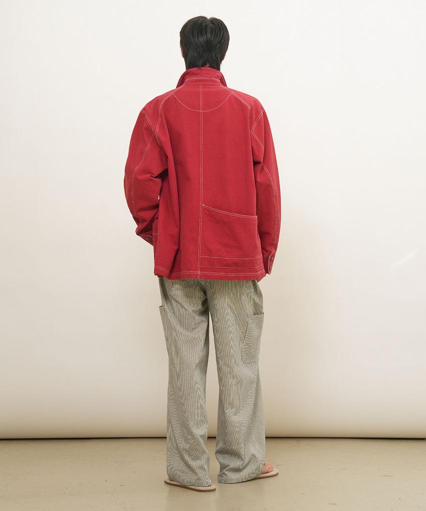 Generalidea Man Washed Railroad Work Jacket [Red] / Gf1Mjk007