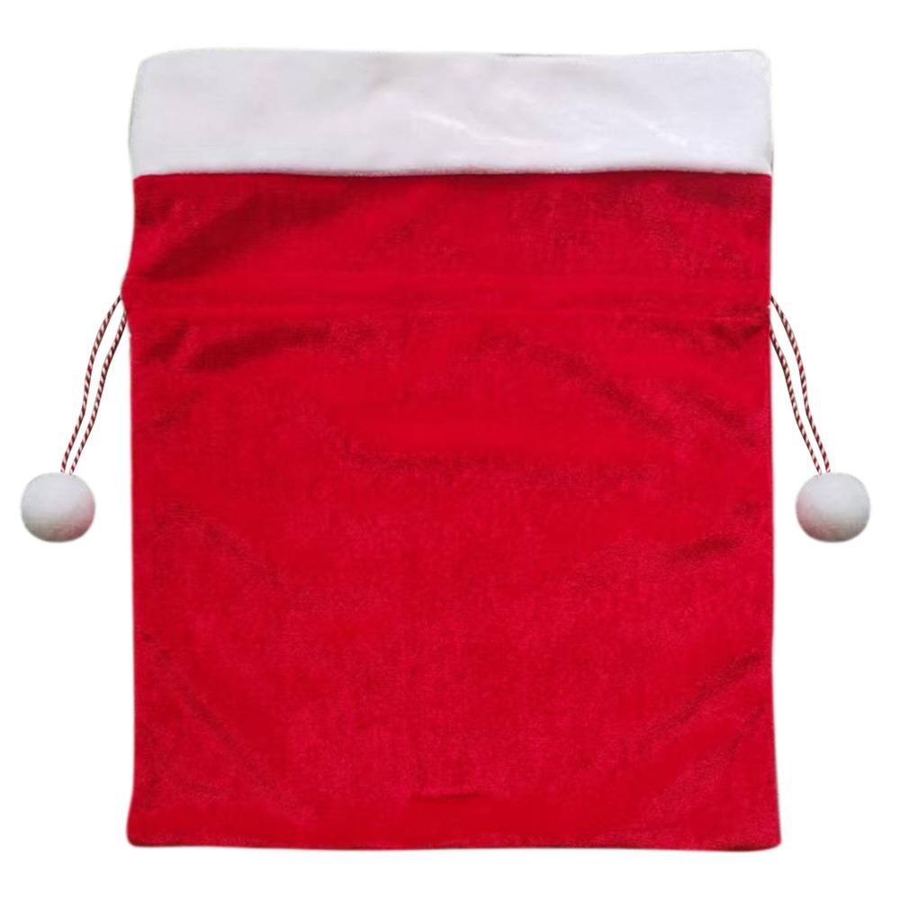 Red Velvet Red Santa Claus Gift Bags Large Capacity Santa Claus Bags  for Christmas
