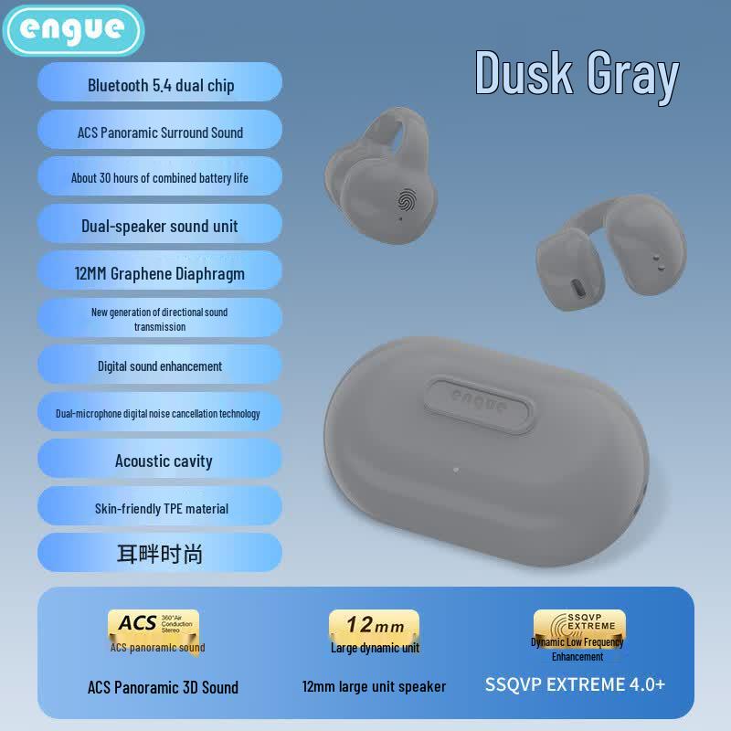 Engu True Wireless Noise-Cancelling Bluetooth Earbuds