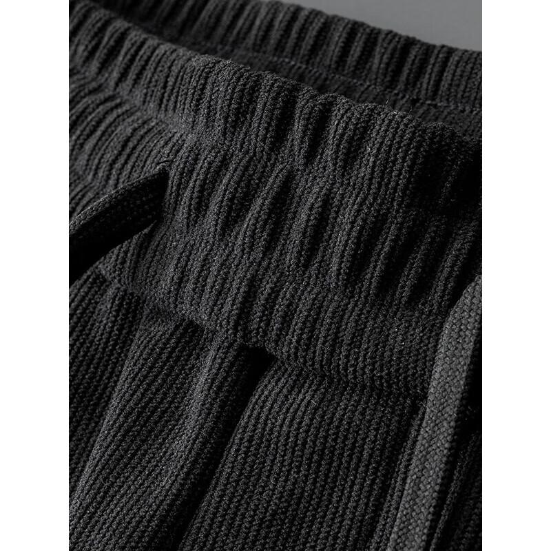 ROMON Men's Fleece-Lined Corduroy Straight-Fit Casual Pants