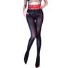 Peony Lace Seamless 5D Open Crotch Black Stockings - Erotic Women's Hosiery