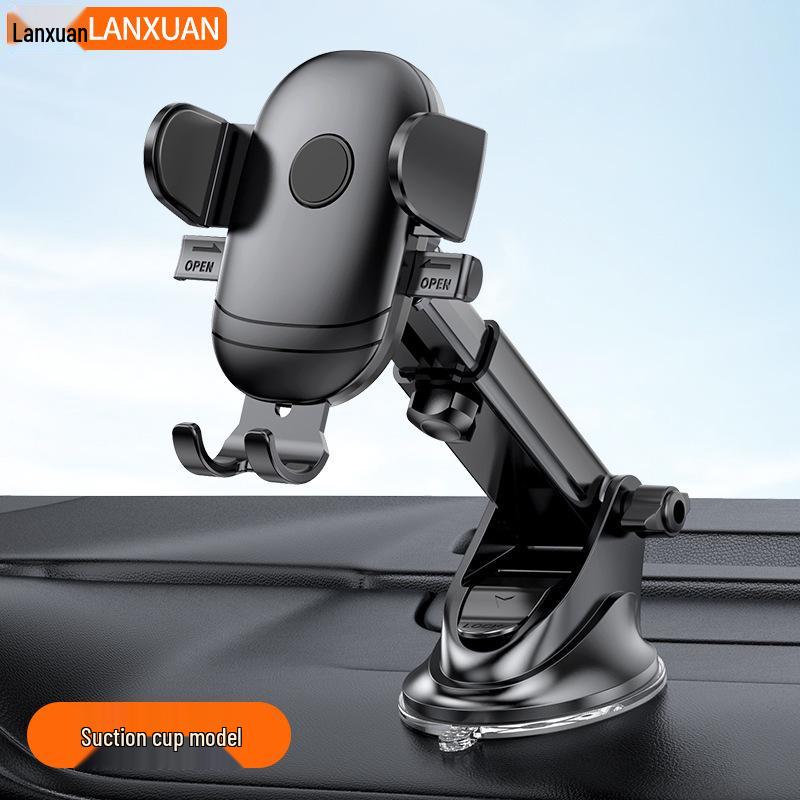 Universal Telescopic Car Phone Holder with Air Vent and Dashboard Mount