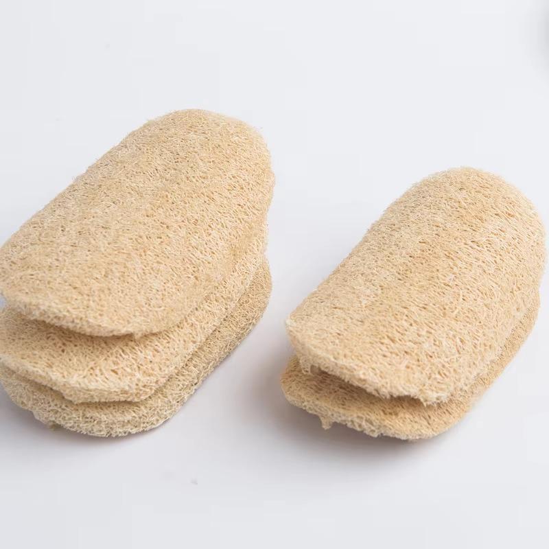 5PCS Natural Loofah Sponges - Antibacterial Dish Scrub Pads for Pots/Pans, Eco-Friendly Kitchen Cleaning Brushes