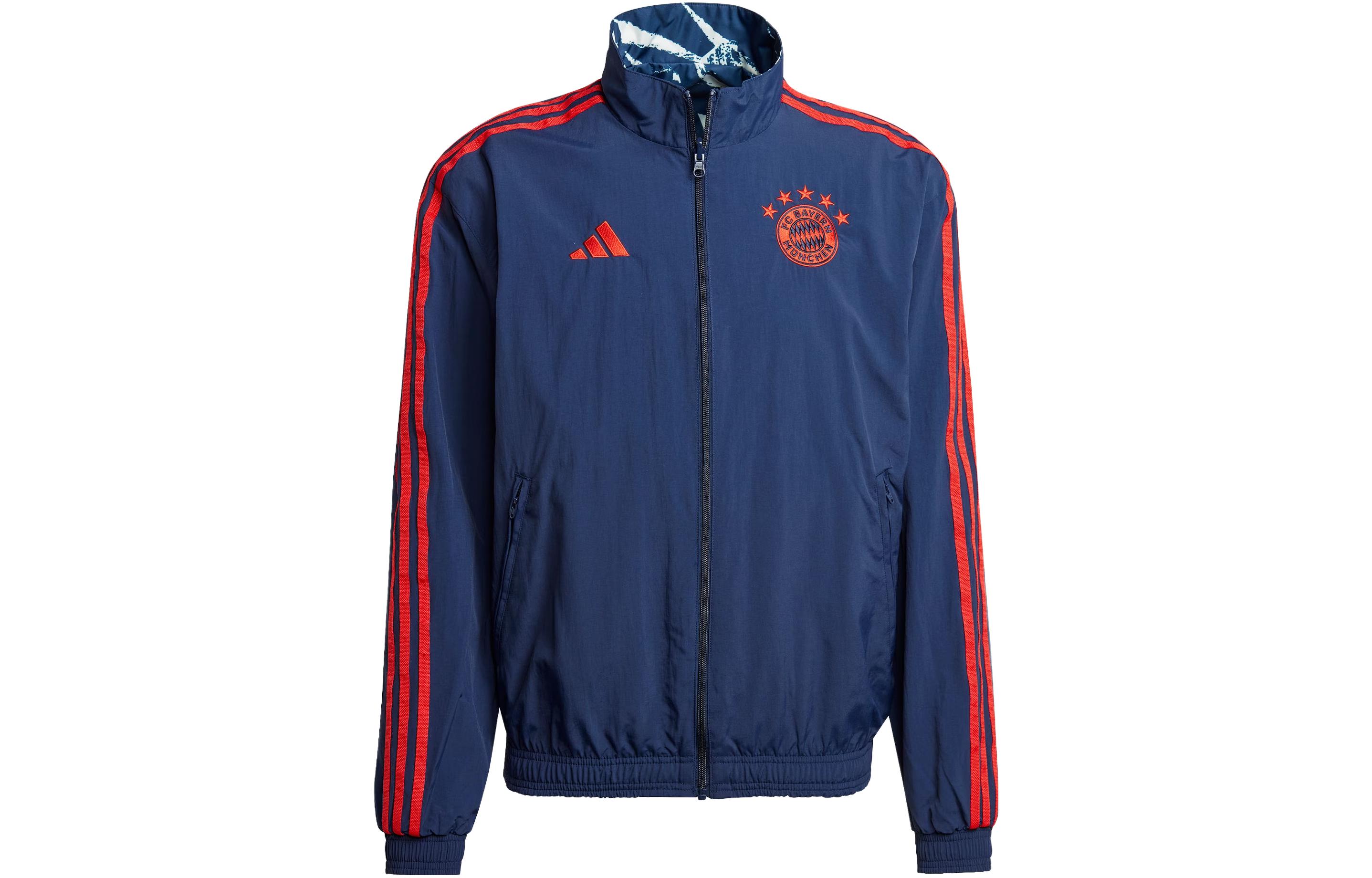 Adidas BayernFC Bayern Fc Bayern Anthem Jacket Retro Sports Stand Collar Jackets Men s Dark Indigo IP8316 M