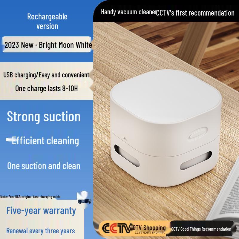 Rechargeable Desktop Vacuum Cleaner for Pencil Shavings - Large Suction, Mini Eraser for Students