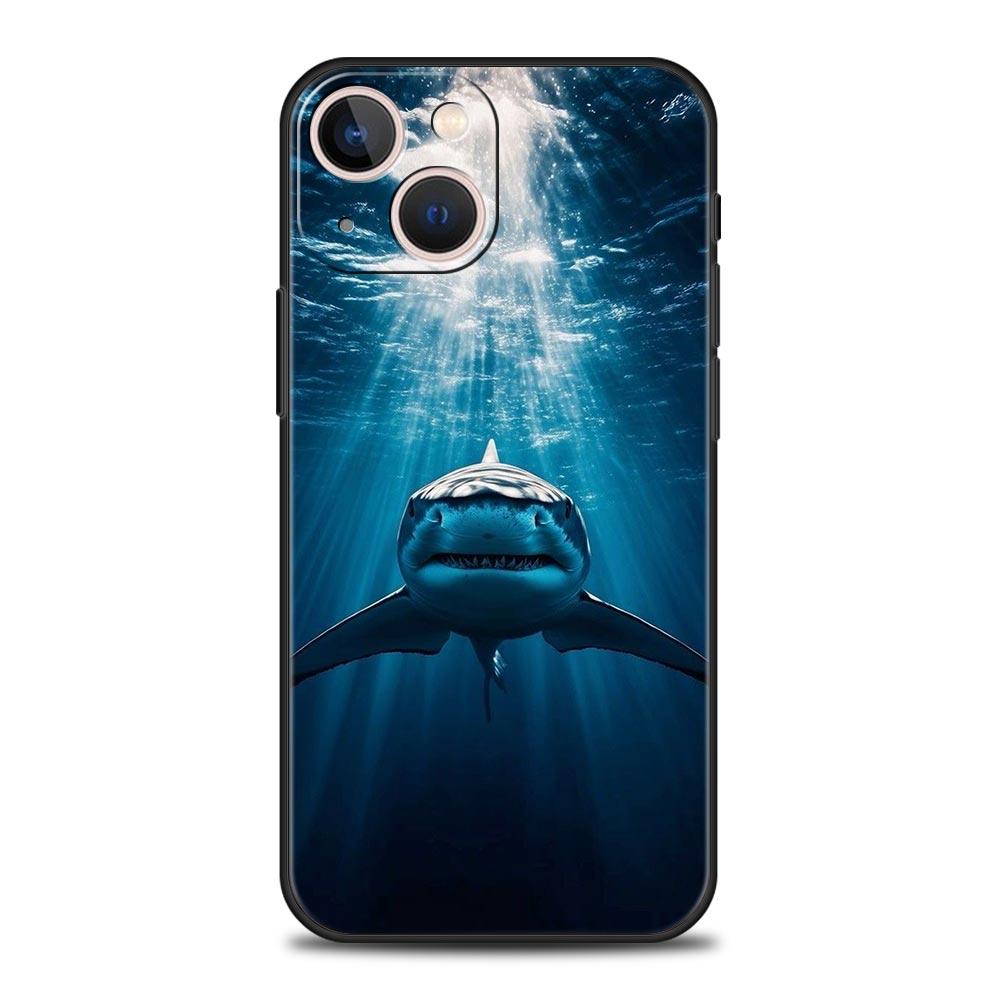 Haifisch Handyhülle Für iPhone 17 Air 16 Plus 13 15 14 12 11 Pro MAX 7 8 SE Weiche TPU Stoßfeste Hülle Funda