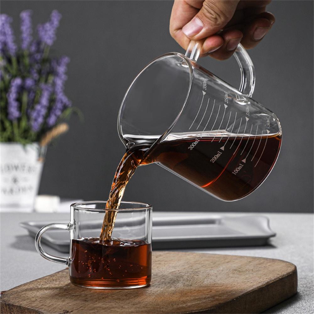 250/350/500/1000ml Glass Measuring Cup With Handle 1pc High Borosilicate Glass Milk Coffe Measuring Mug Heat-resistant Cup