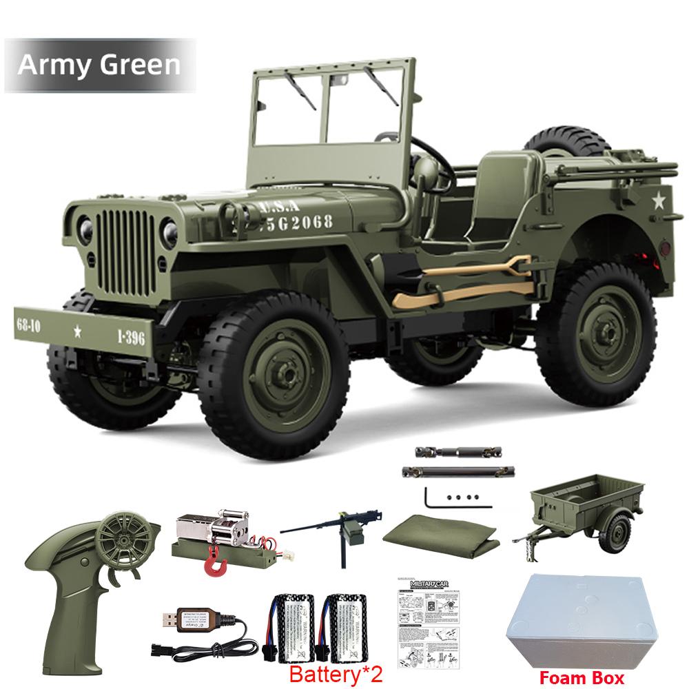 JJRC C8815 Auto RC 1/10 WILLYS 1941 4WD RTR RC Crawler Auto Telecomandata 2.4G Arrampicata Fuoristrada Camion RC Militare Giocattoli Regalo