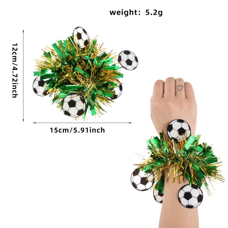 1PC World Cup Football Wrist Flower Sports Theme Party Performance Decorative Colored Bar Bracelet Flower Cheering Props